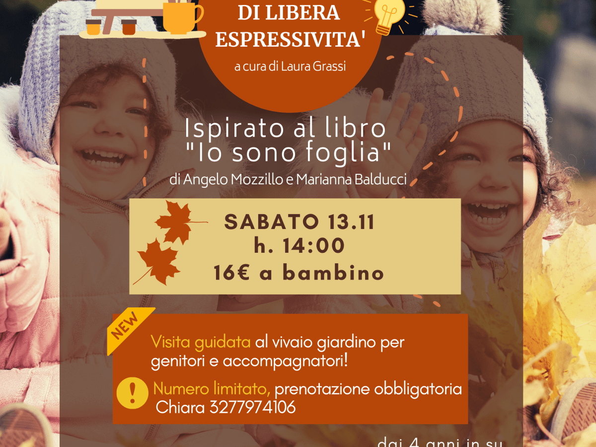 Laboratorio di libera espressività dedicato all’autunno!